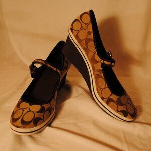 NIB WOMENS SZ 10M BROWN CASUAL WEDGES W/ SNEAKER LIKE SOLE